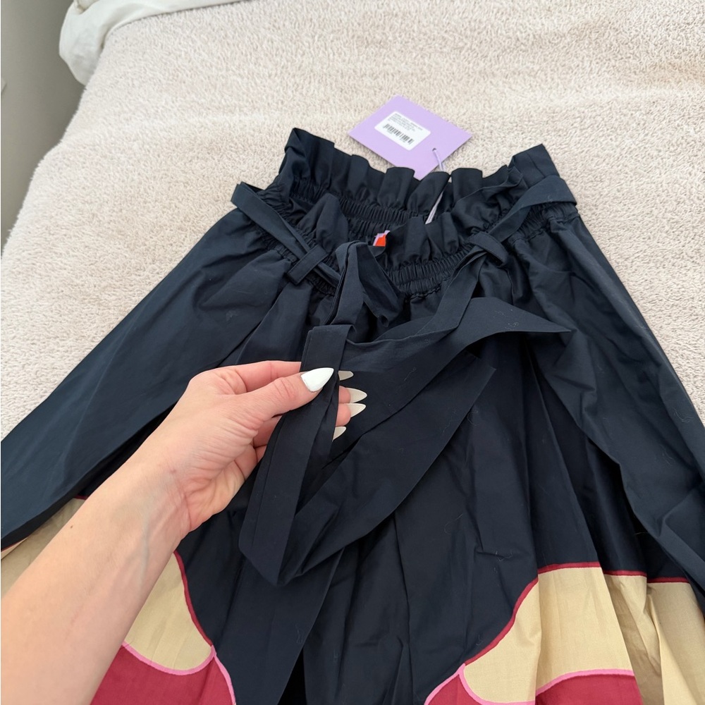 LA DoubleJ A-Line Skirt with Floral Patterns - Picture 4 of 7